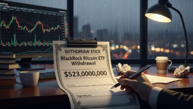 Investors pull record $523 million from BlackRock's flagship bitcoin ETF