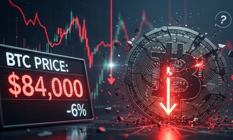 Bitcoin Price Crashes 6% to $84,000 What’s Next