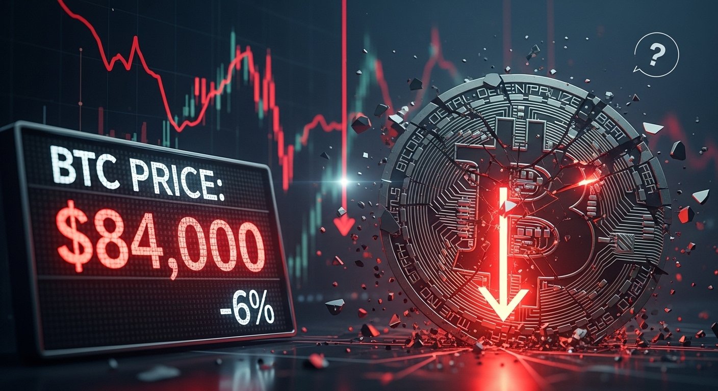 Bitcoin Price Crashes 6% to $84,000 What’s Next