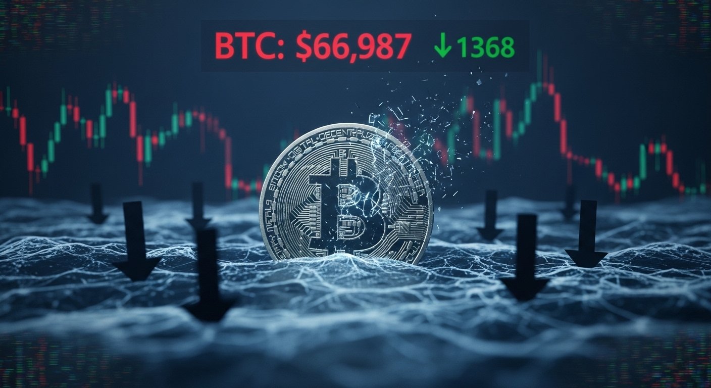 Bitcoin Slips Below $67,000 as Software Stocks Plunge