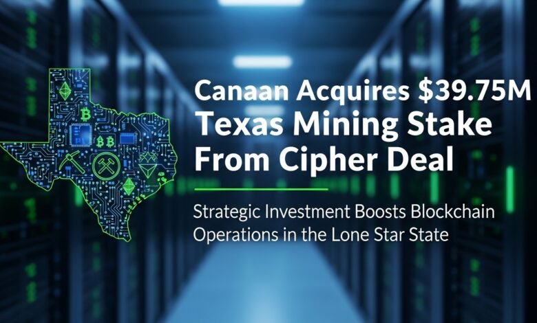 Canaan Acquires $39.75M Texas Mining Stake From Cipher Deal