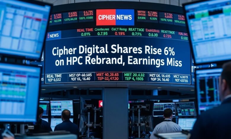 Cipher Digital Shares Rise 6% on HPC Rebrand, Earnings Miss