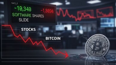 Stocks and Bitcoin Sink as Software Shares Slide