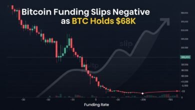Bitcoin Funding Slips Negative as BTC Holds $68K
